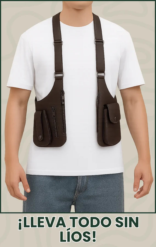 Bolso de cuero arnes para hombres